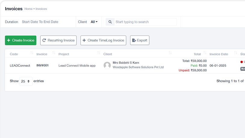 Billing and Reciept Feature